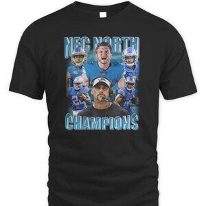 Dan Campbell Detroit Lions NFC North Championship Football Coach Fan T-Shirt 79